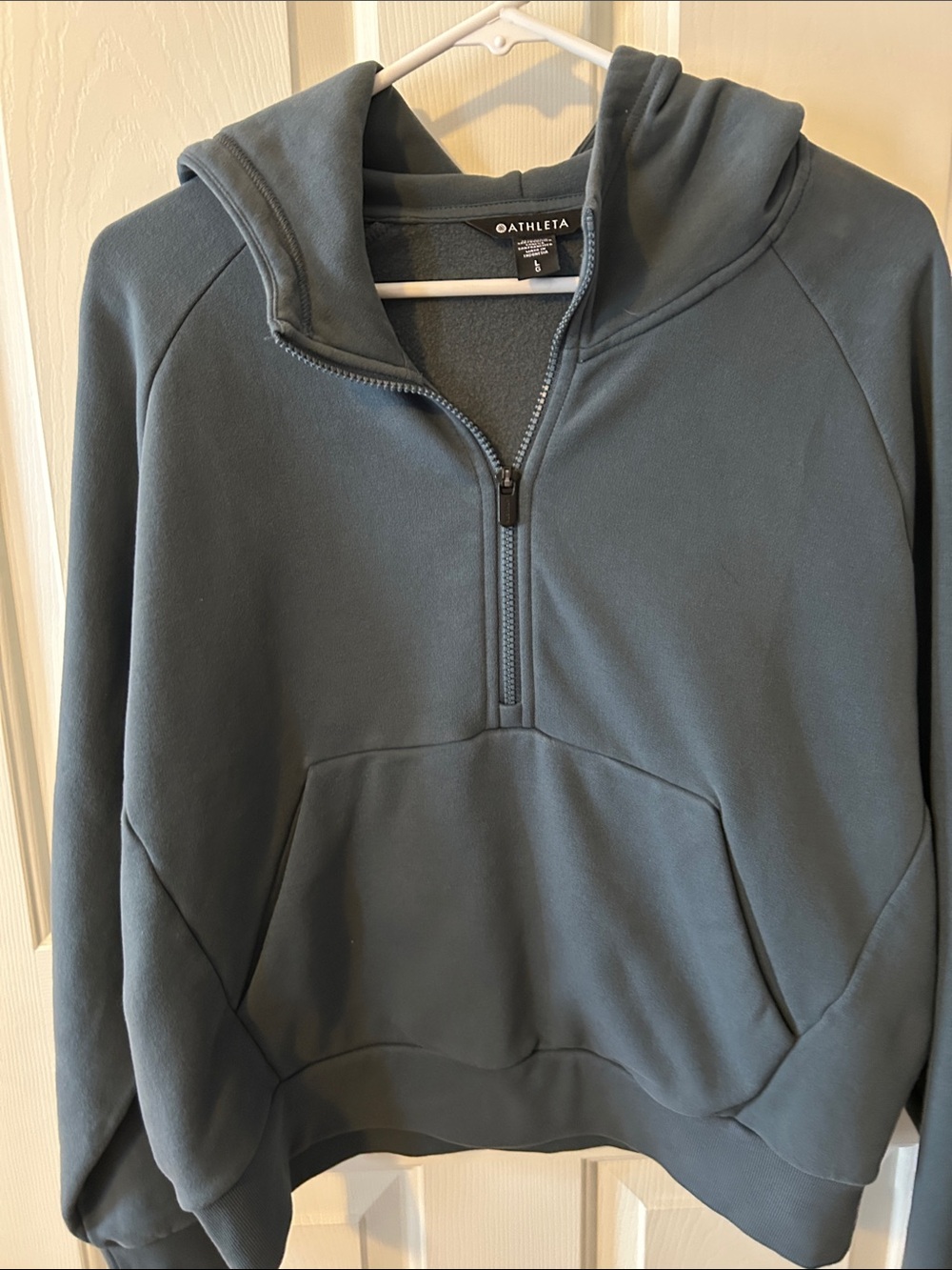Athleta Slate Blue Half-Zip Hoodie